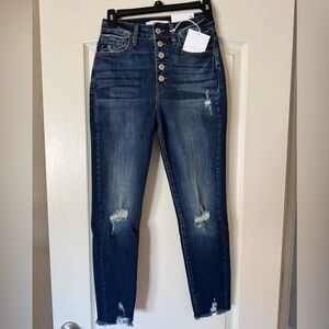 Kancan High Rise Distressed Skinny Jeans